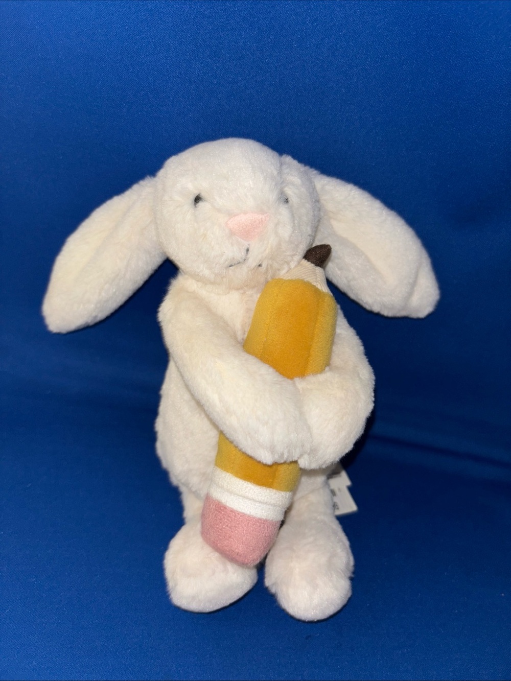 Jellycat Retired NWT Bashful Bunny With Pencil Back To School Teacher